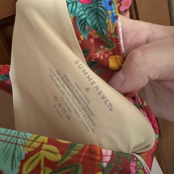 Rifle Paper Co. Floral One Piece Swimsuit - Red and Pink - Picture 6 of 6